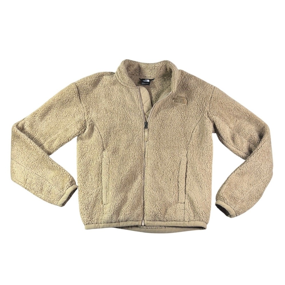 The North Face Osito Fleece Jacket Womens Small Tan Beige Full Zip Soft Pile